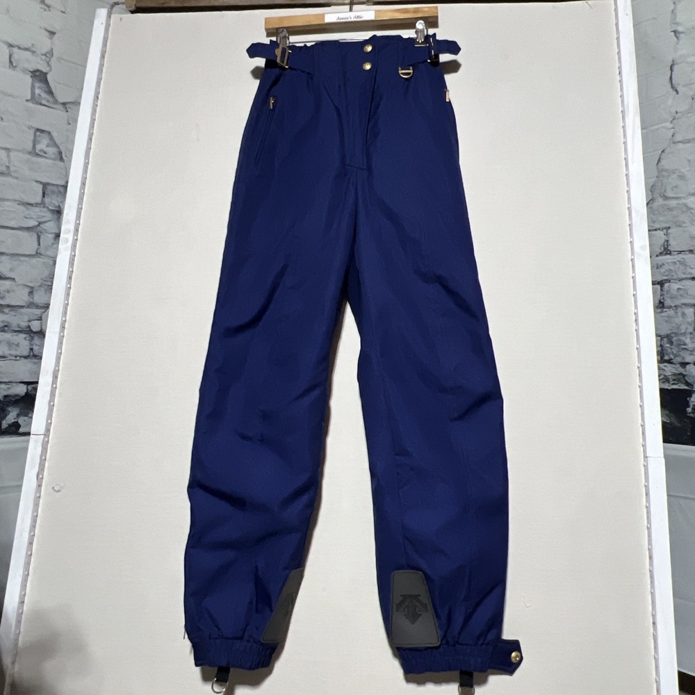 Ski Pants Descente North America Womens Size 12 Navy Blue Shell Lined Mint!